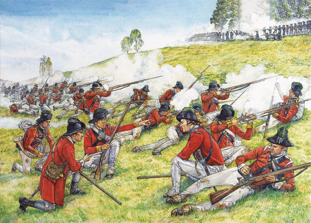 Painting of the battle of Brandywine.