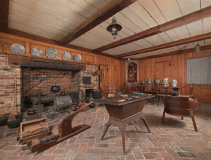 Photo of a Colonial Revival kitchen that was created in 1930 and sponsored by Oklahoma at the DAR museum.
