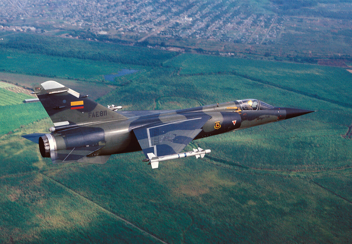 Photo of French-built Dassault Mirage F1JA, part of the Ecuadoran air force.
