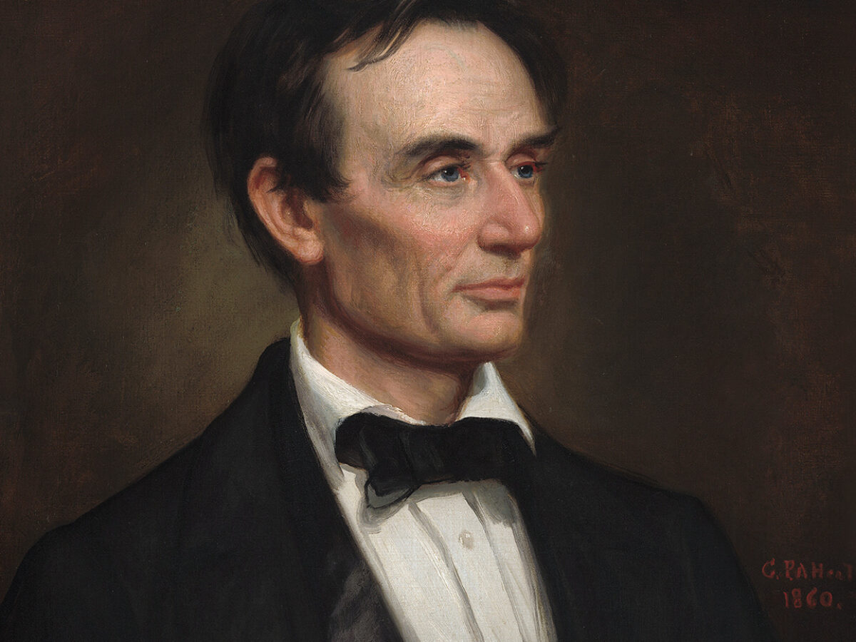 Painting of Abraham Lincoln.