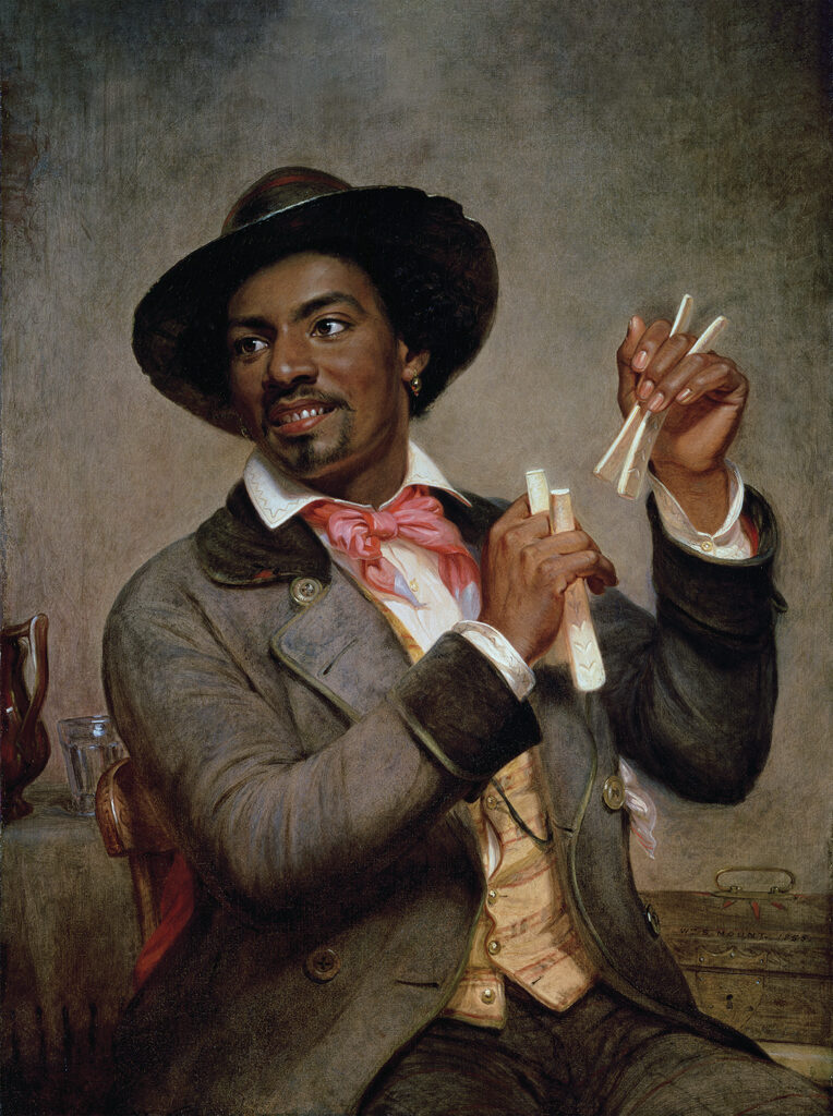 Painting, The Bone Player, (1856).