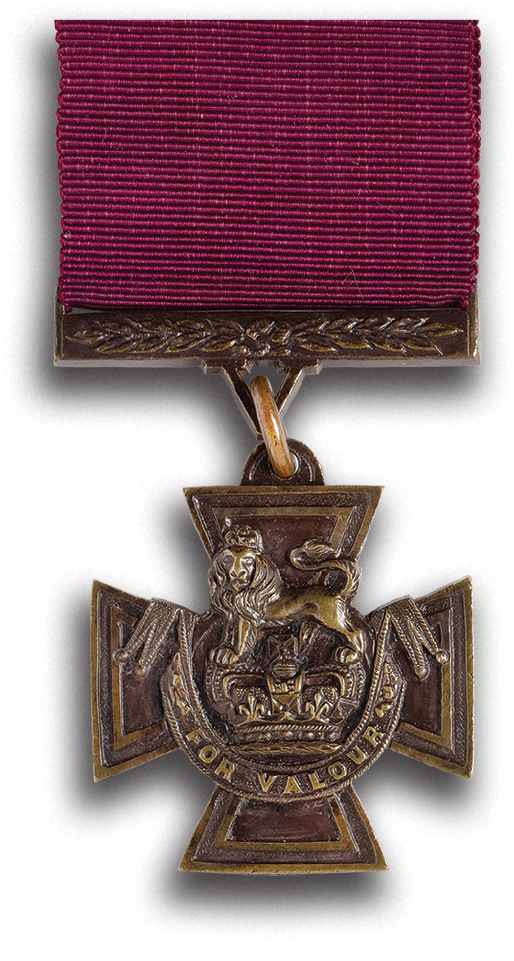 Photo of a Victoria Cross.