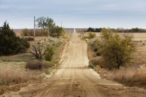 Dirt road in Lincoln County, Kansas