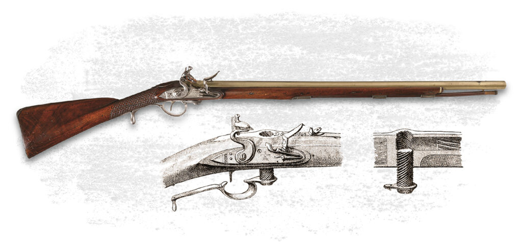 Ferguson's rifle with its clever screw breech depicted here, had been dispersed to other units.