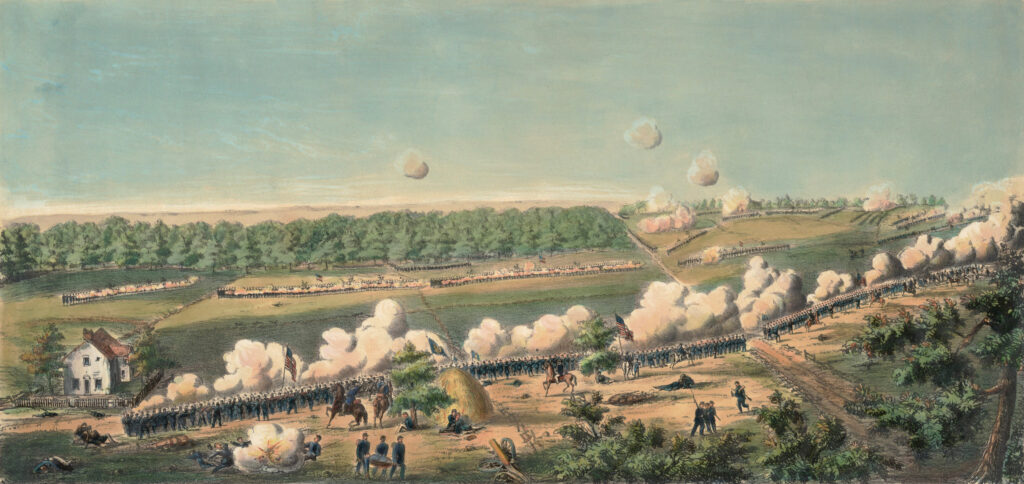 Battle on Matthews Hill at Manassas