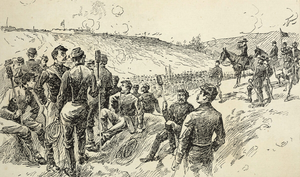 Sketch of Battery G, 1st Rhode Island Light Artillery