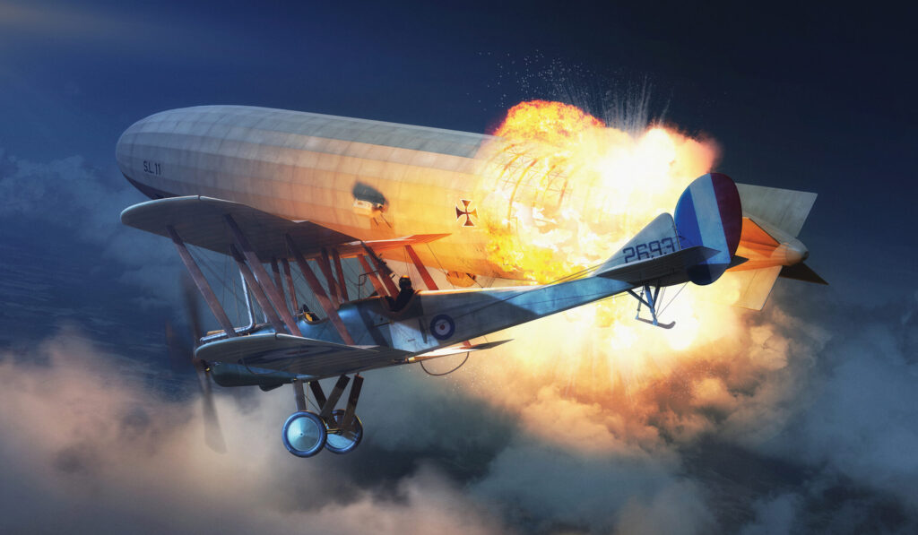 british-be2c-zeppelin-attack-sl11