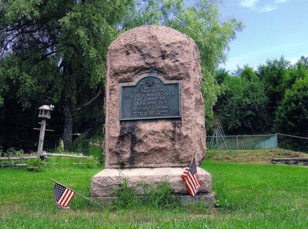 Civil War memorial in Eastport, Maine