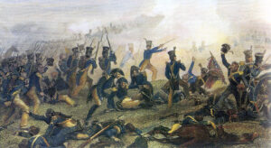Painting of the battle of Lundy’s Lane, Canada, 1814.