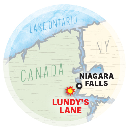 Map showing location of Lundy's Lane.
