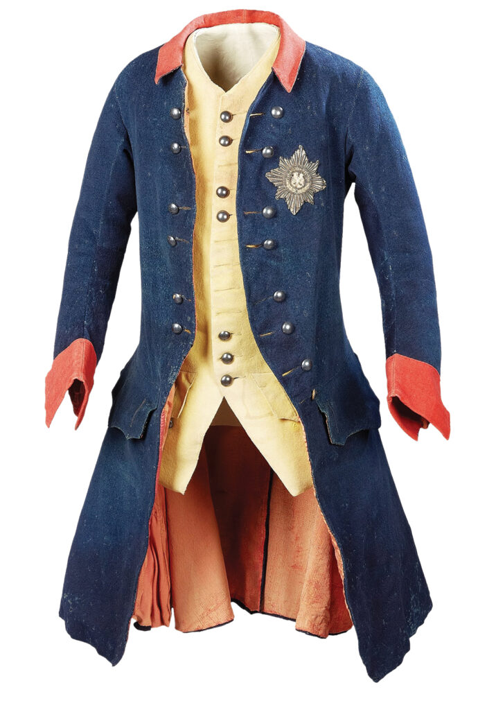 Photo of Prussian King Frederick the Great's uniform coat.