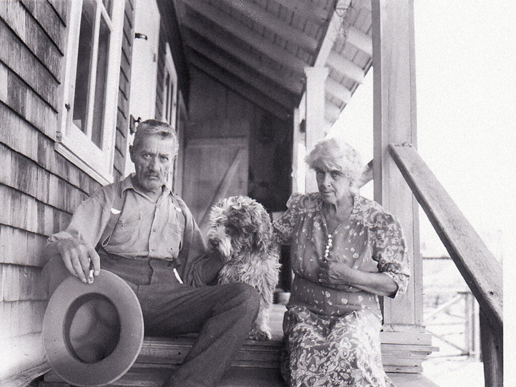 Charles and Maude Gadsden sitting on porch
