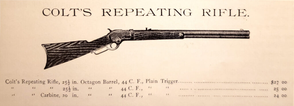 Colt repeating rifle advertisement