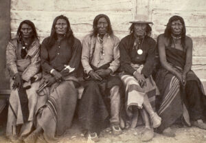 Five Crow men at Fort Parker