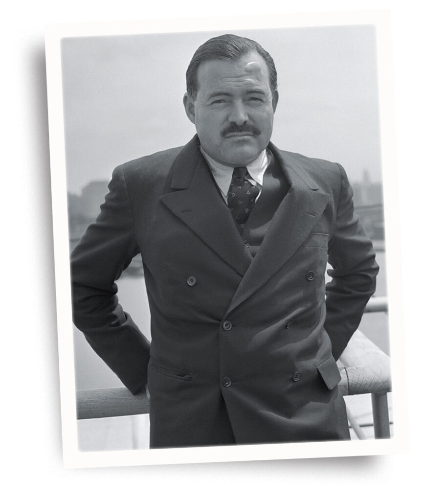 Photo of Ernest Hemingway.