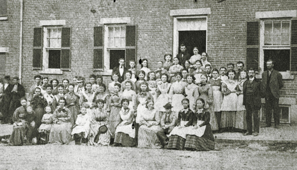 Photo of the Lowell Mill girls.