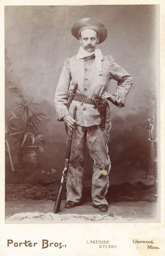 Studio portrait of cowboy