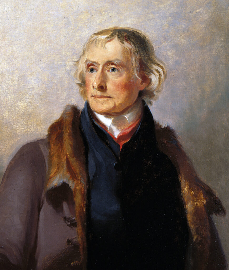 Painting of Thomas Jefferson.