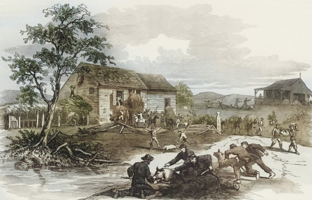 Union troops foraging
