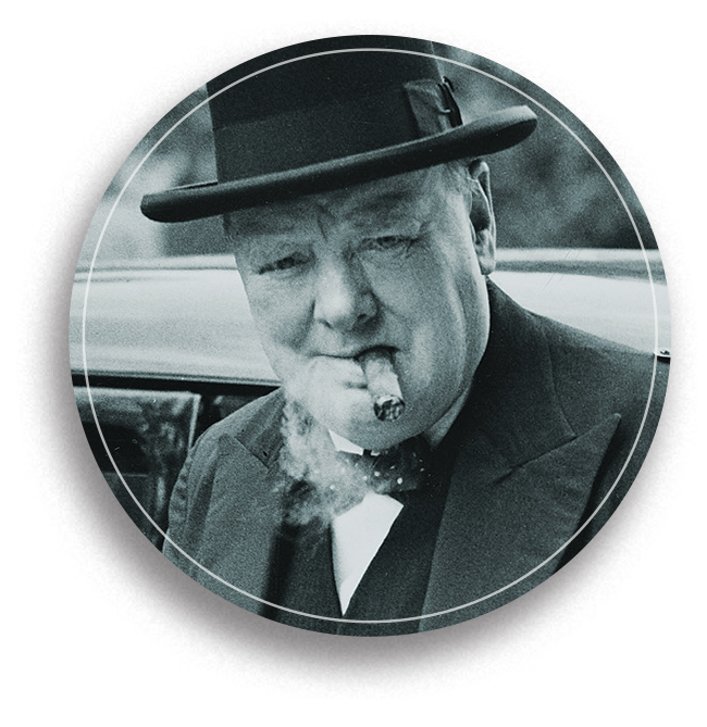 Photo of Winston Churchill.