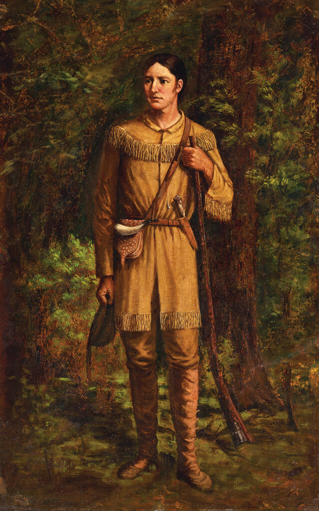 Painting of David Crockett.