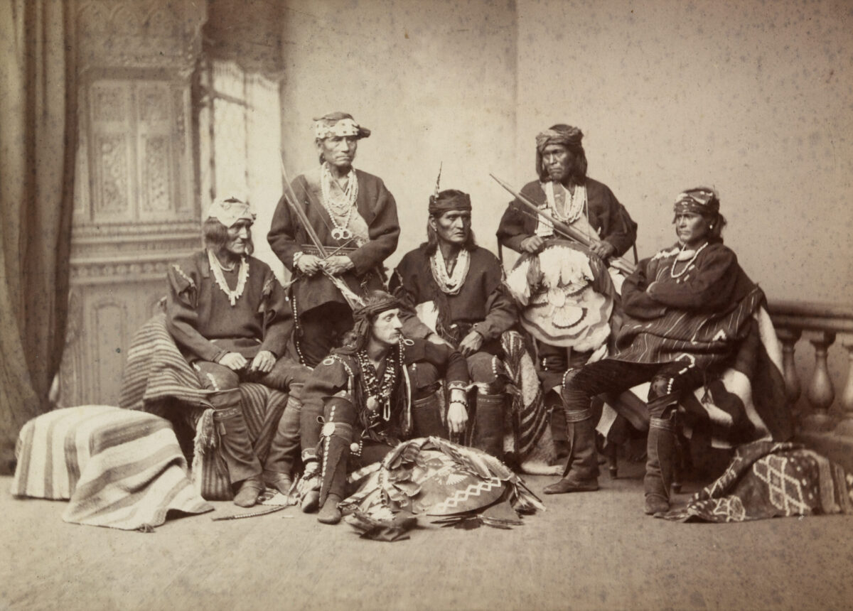 Frank Cushing with Zuni priests