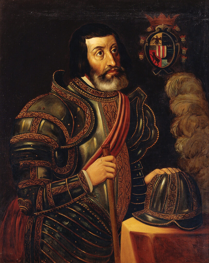 Painting of Hernán Cortés.
