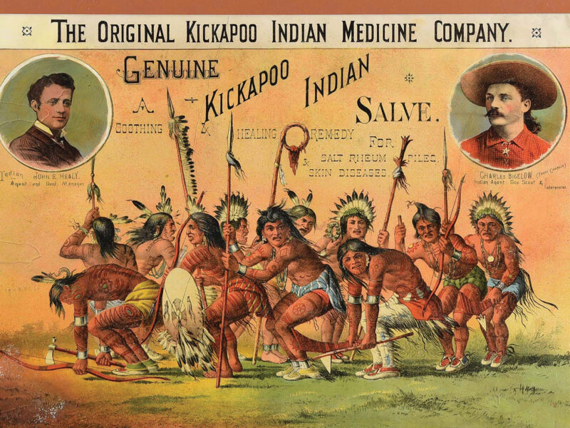 Photo of a Kickapoo Indian Salve ad.