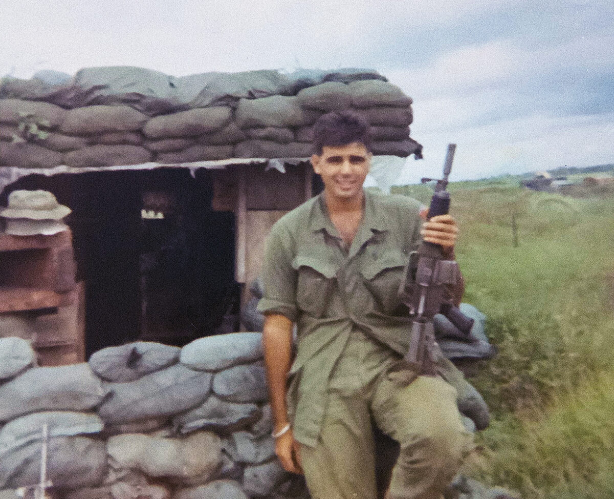 Photo of John Magnarelli in Vietnam, formed a close bond with 1st Sgt. Willie Johnson, who was tragically killed by an RPG in 1970.