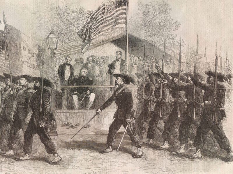 Lincoln reviews Garibaldi Guard