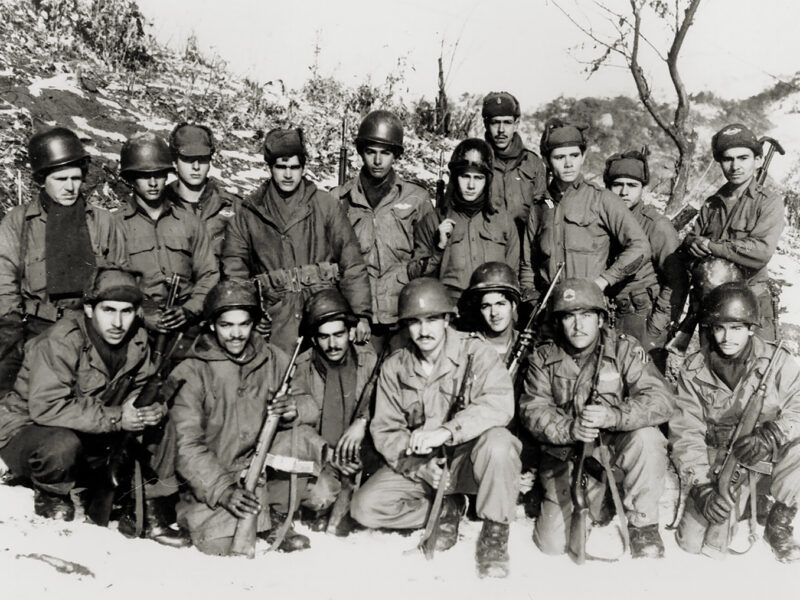 Photo of the Puerto Rico–based 65th U.S. Infantry (aka Borinqueneers) who saw action in Korea.