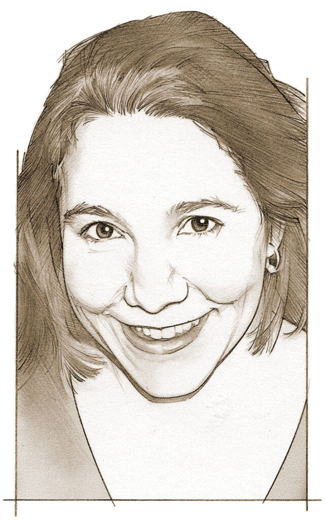 Drawing of Monica Mohindra.