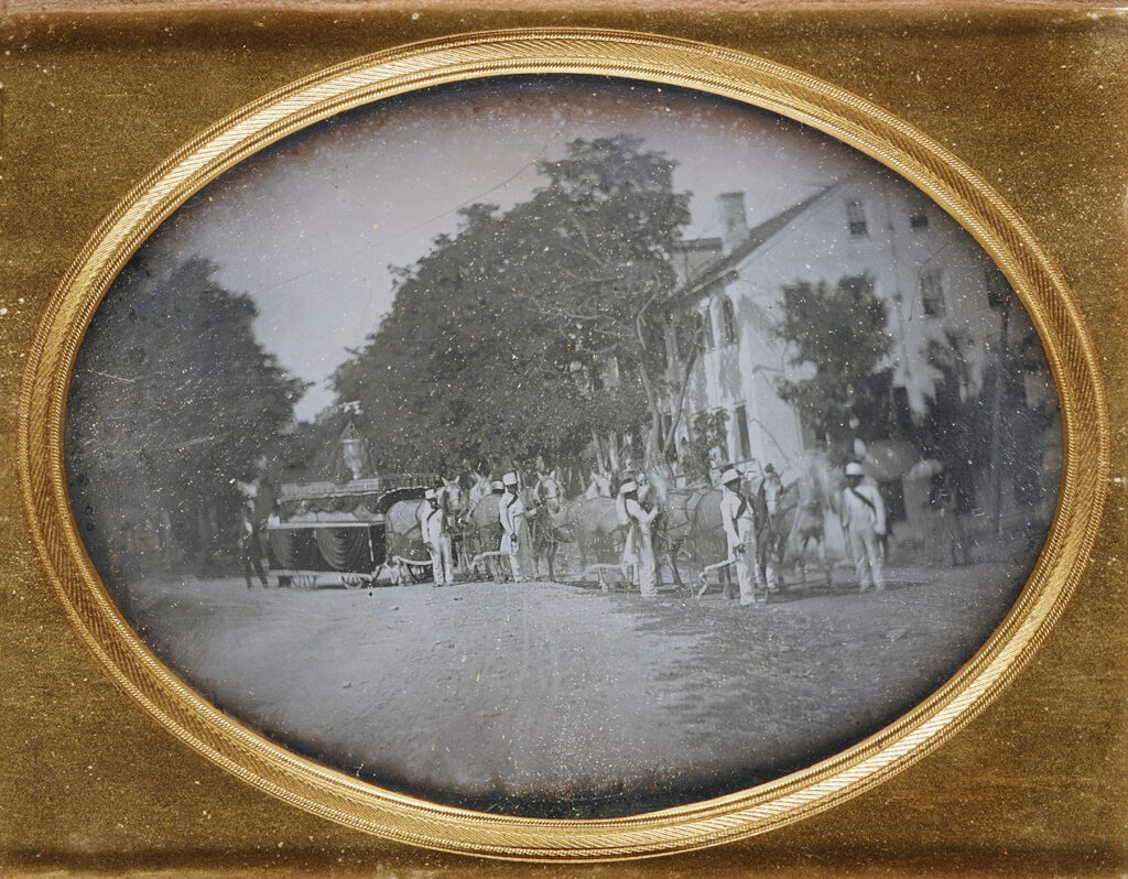 Photo of Henry Clay's hearse.