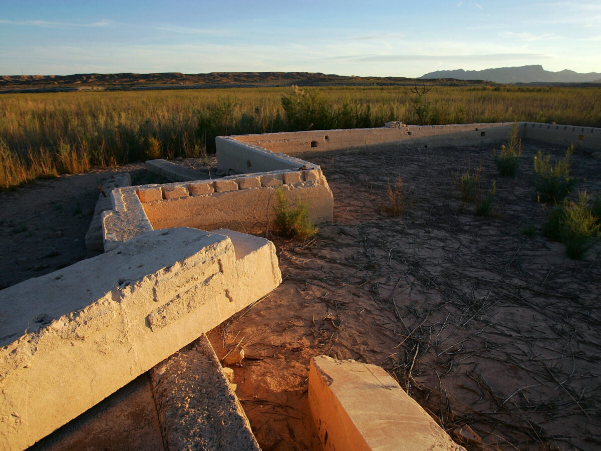 ruins of foundation in St. Thomas, Nevada