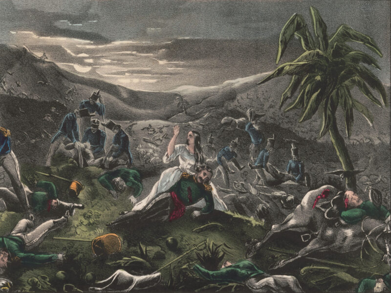Soldiers burying the dead, Mexican War