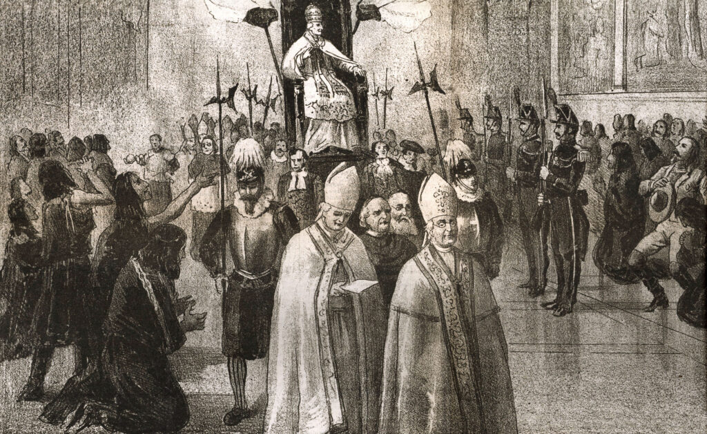 Pope Leo XIII meets Buffalo Bill and Indian performers