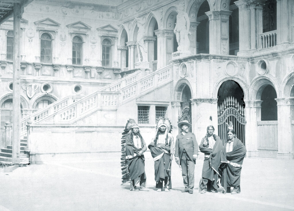 Buffalo Bill and Sioux performers at Doge’s Palace, Venice