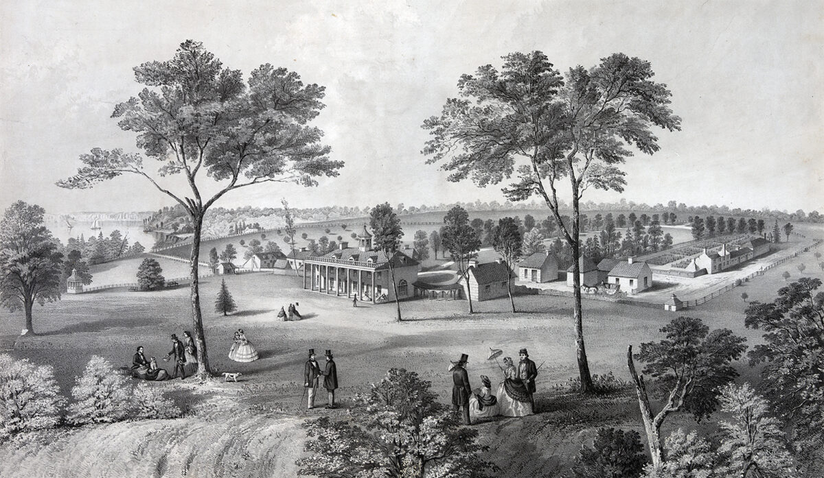 Lithograph of Mount Vernon 1861.