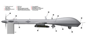 Illustration of a MQ-1 Predator drone.