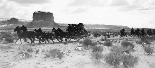 Western movies have allowed audiences to ride the dusty trails for over a century. From the film Stagecoach. Jerry Tavin, Courtesy Everett Collection.