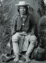 Nana, a powerful chief of the Chihenne Apaches, joined Victorio for several of his raids. Library of Congress.