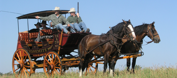 The restored 1890s Yosemite Stage and Turnpike Company touring coach. (Image courtesy Wheels That Won the West Archives, www.wheelsthatwonthewest.com)