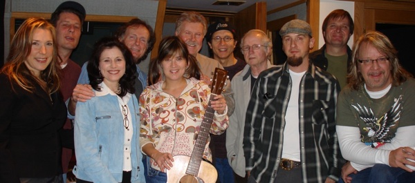 This Is My America songwriters and performers, except where noted. (L to R): Beth Nielsen Chapman, Bart Herbison (NSAI Executive Director), Lynn Wilbanks (Songwriter and TIMA Creative Design and Development), Wood Newton, Victoria Venier, Douglas Hutton (TIMA Executive Producer), Jon Vezner, Rory Bourke, Matt King, Tim Ryan, Brian White.