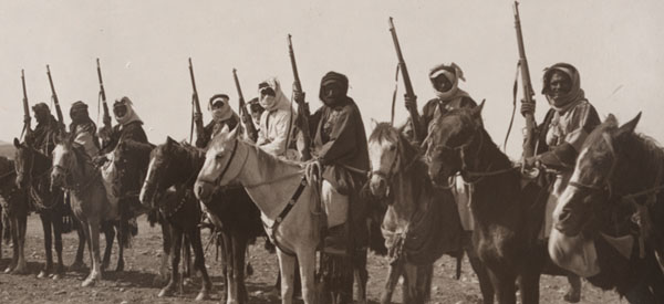 The 1916-1918 Arab Revolt was often carried out by mounted Arab tribesmen, who knew the land intimately and were excellent marksmen (Library of Congress).