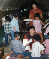 "We'll turn it into a flying crib." Over 50 Vietnamese orphans were saved. Courtesy of World Airways.