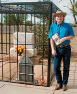 Mark Lee Gardner visits the Kid's grave in Sumner, N.M.