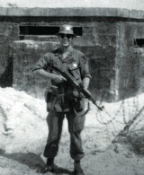 Joseph Abodeely with captured AK-47 near Khe Sanh, 1968. Courtesy Joseph Abodeely.