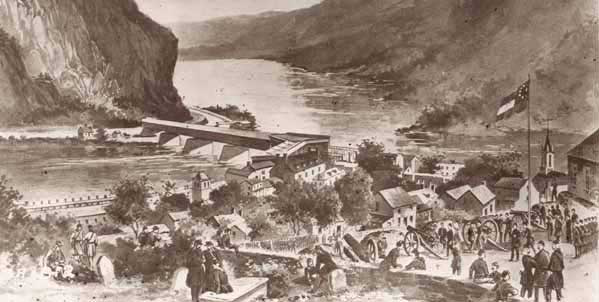 Confederate Battery at Harper's Ferry. Courtesy of the Harper's Ferry National Historic Park.