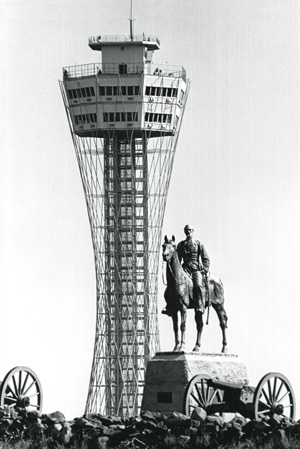 The controversial National Tower in Gettysburg. Photo courtesy of Gettysburg National Military Park.