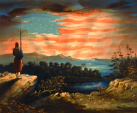 Our Heaven Born Banner was adapted from a Frederick Church oil, painted in 1861 after the firing on Fort Sumter. Image courtesy of Library of Congress